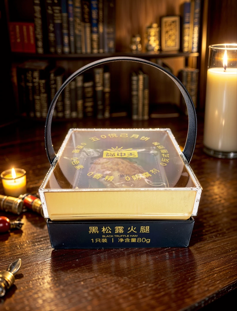 福中王热销新品福中王单身贵族黑松露火腿月饼礼盒买一送一【2盒】