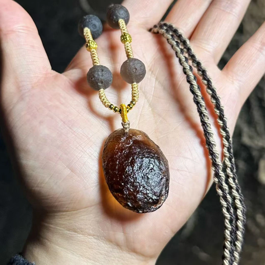 非金属玻璃吊坠 D1141 天狼星金棕色项坠