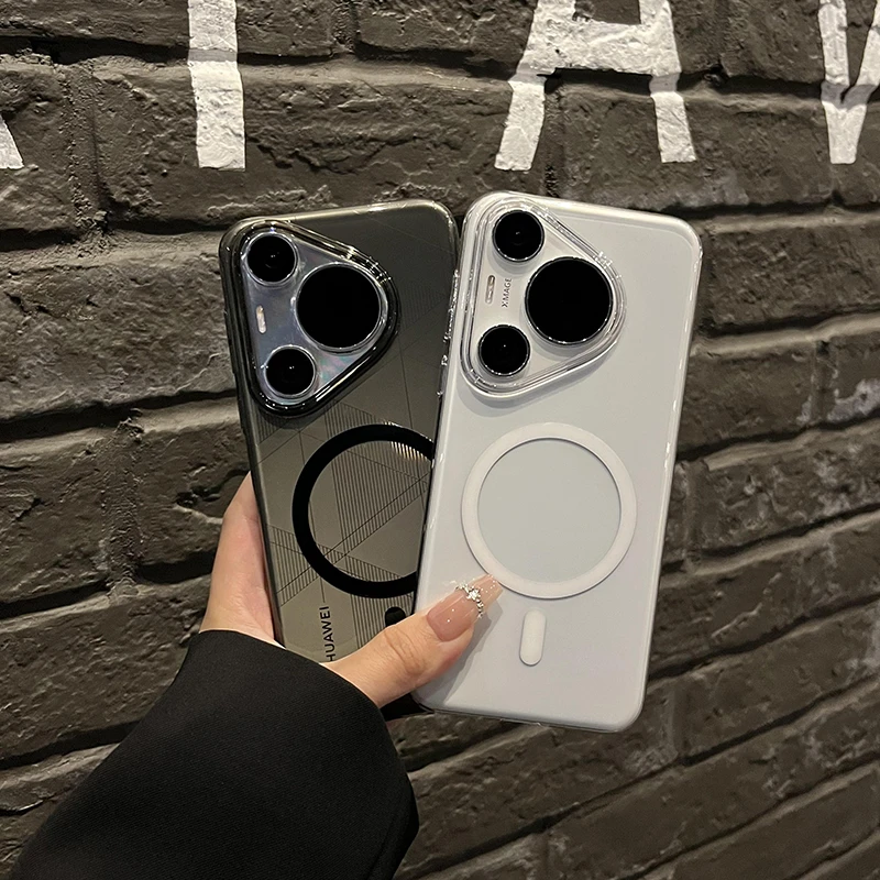 超薄不发黄适用于华为pura70手机壳新款透明pura70ultra磁吸pro+