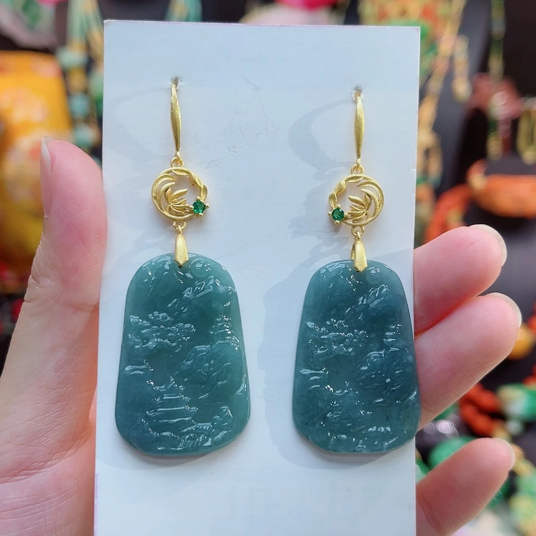 翡翠耳饰未镶嵌48小时鉴赏期