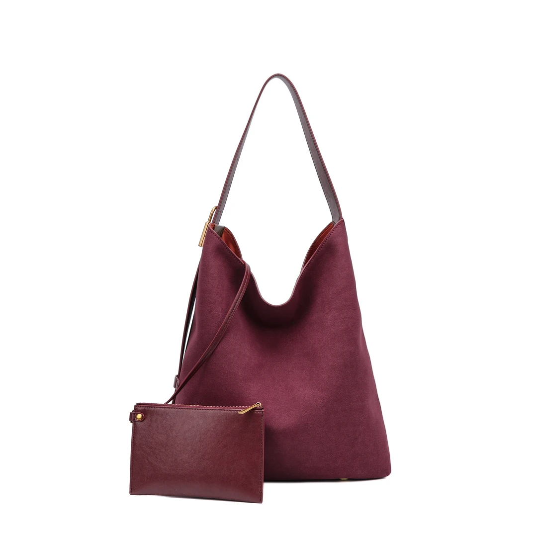 【周大喜】2024年新款时尚潮流单肩斜挎包 DX011-西梅紫 34*13*32cm