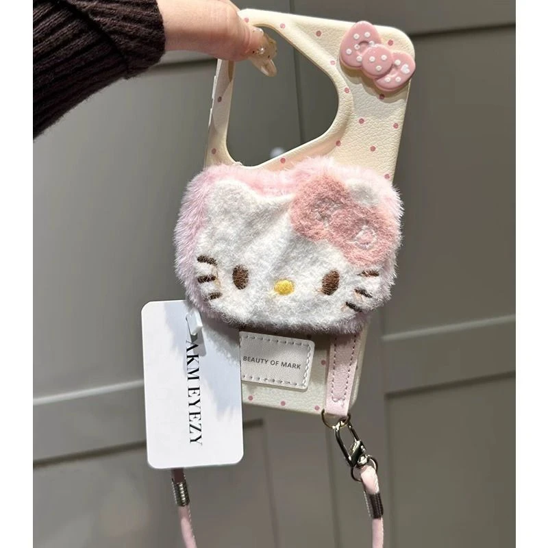 毛绒KT猫适用于华为pura70pro手机壳nova8/11/9/12/7/6se/8套