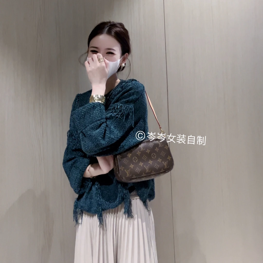 岑岑女装自制【流苏雪尼尔上衣】高奢品 气质款流苏毛衣