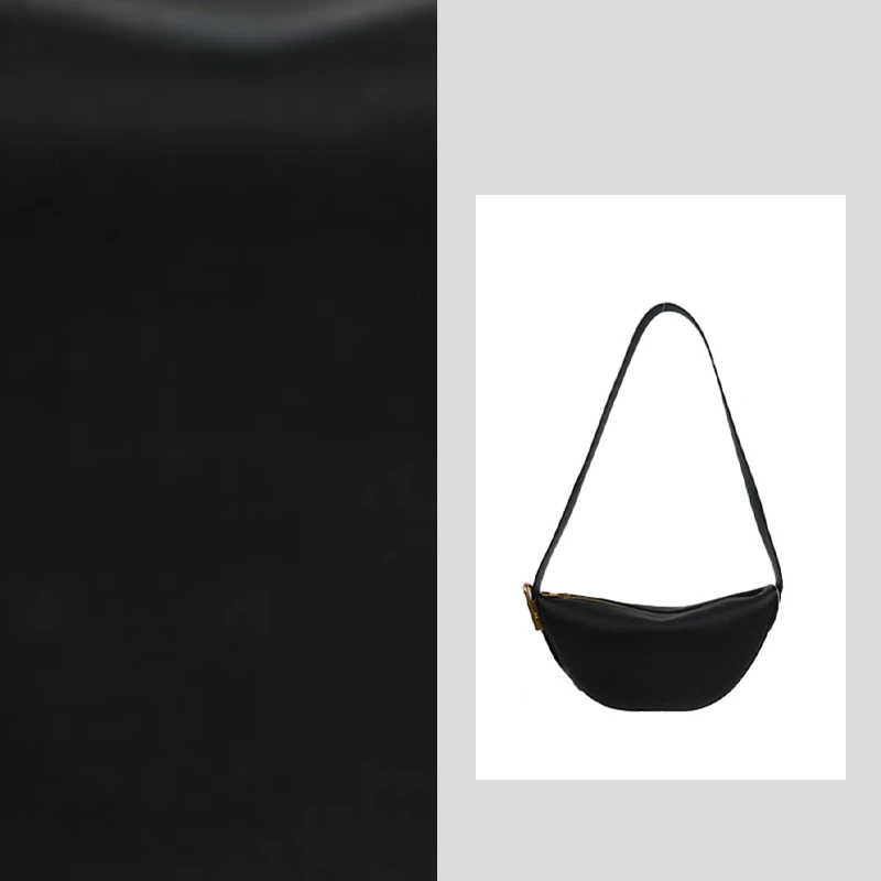 YCHZY· 原创设计   真皮高定单肩腋下包  V803黑色