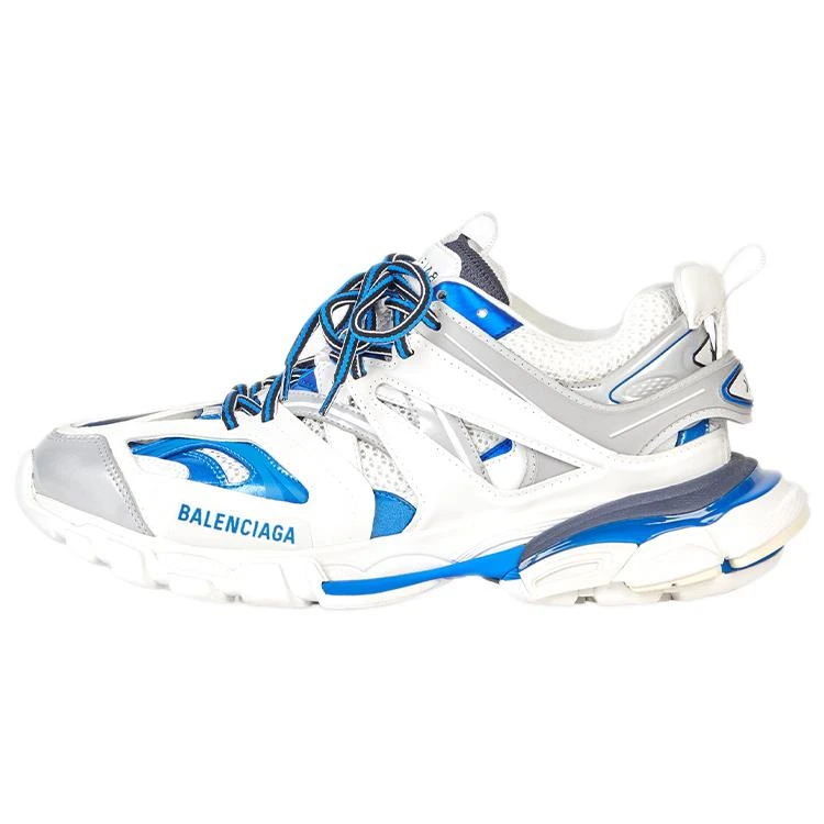 Balenciaga巴黎世家鞋Track1.0时尚透气透气低帮老爹鞋男款白蓝