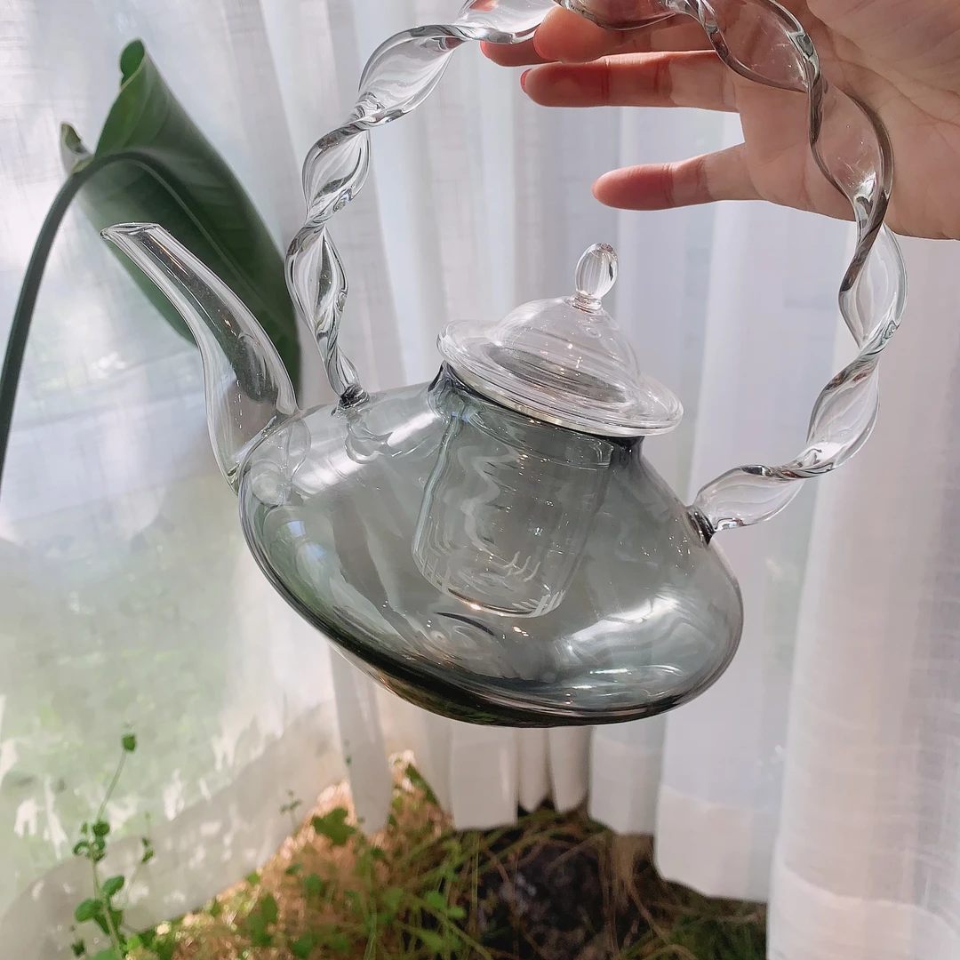 650毫升高硼硅玻璃壶花茶壶可以加热