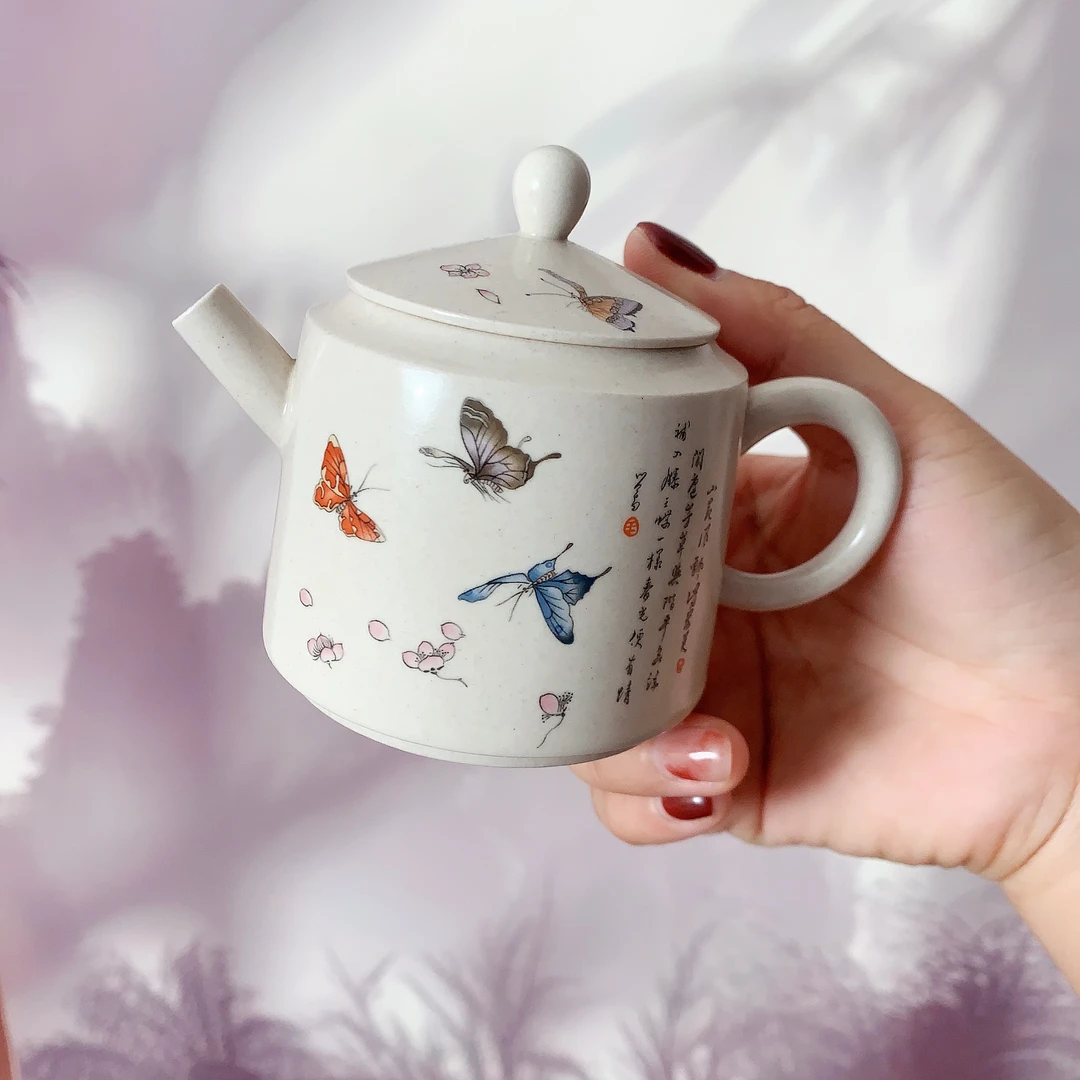 中式复古陶瓷茶壶手工草木灰功夫茶具泡茶器