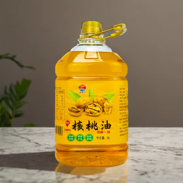 石门峪纯山核桃油5L100%无添加一级冷榨家用优质食用油厂家直销