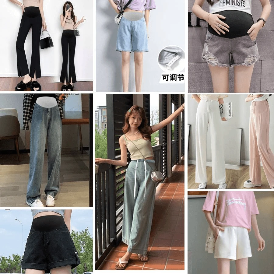 非瑕疵孕妇休闲裤牛仔裤孕妇装时尚孕妈宽松简约阔腿裤