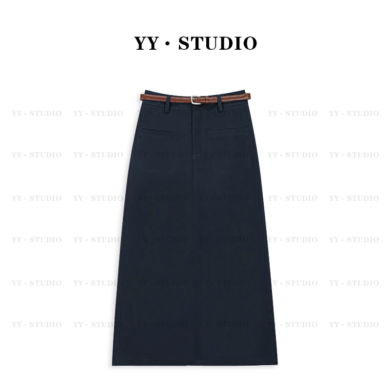 【YANYAN】（送腰带）夏季显高显瘦后开叉半身裙YY-1137