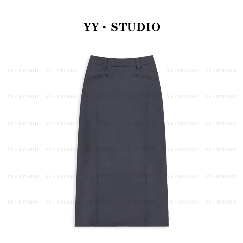 【YANYAN】（送腰带，后开叉）夏季显高显瘦半身裙YY-1154