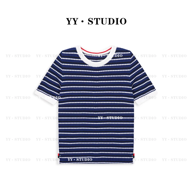 【YANYAN】夏季薄款拼色条纹针织衫YY-1228