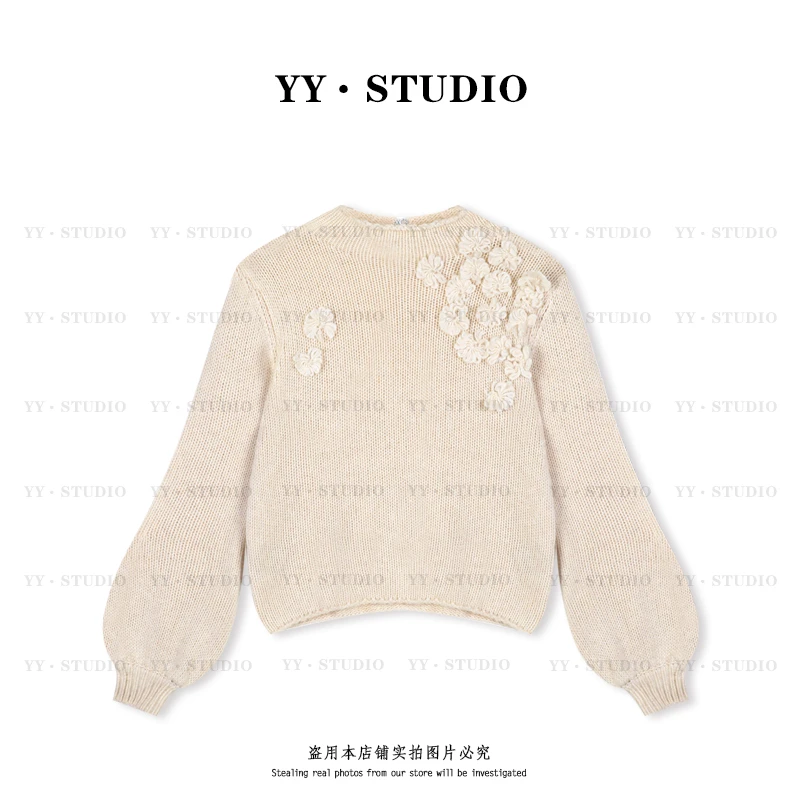 【YANYAN】秋冬钩花毛衣灯笼袖长袖YY-6219