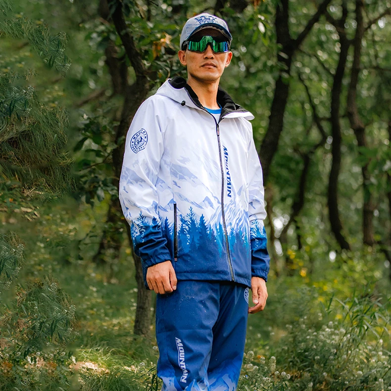 【远山蓝抗风衣】春秋款户外钓鱼服抗风防水摇粒绒保暖抗风衣