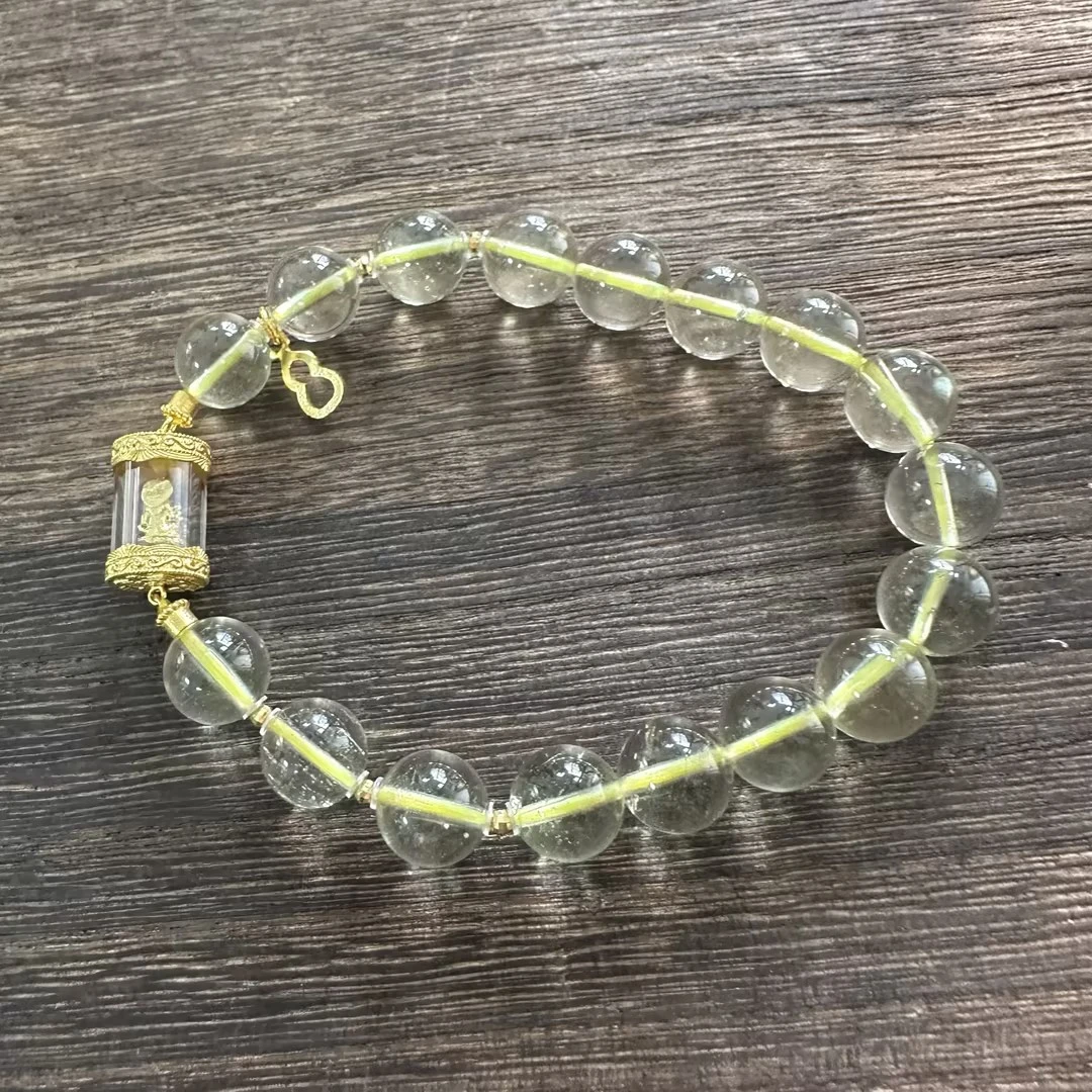 非金属玻璃手链 【嘉一珠宝】利比亚陨黄CC单圈手串-8mm+-AC8736