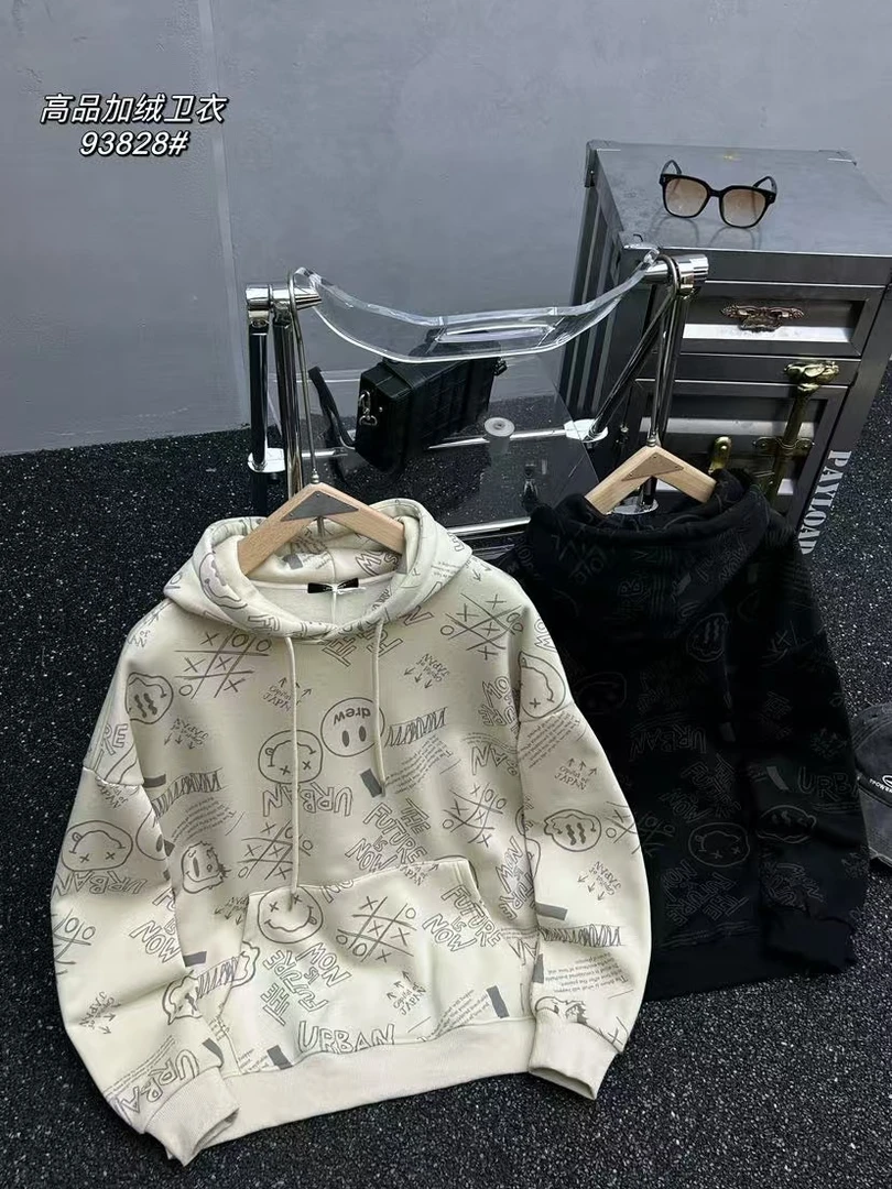 【加绒加厚】-YLT-3828广州-杭州-UUS潮牌撤柜男女同款宽松卫衣--