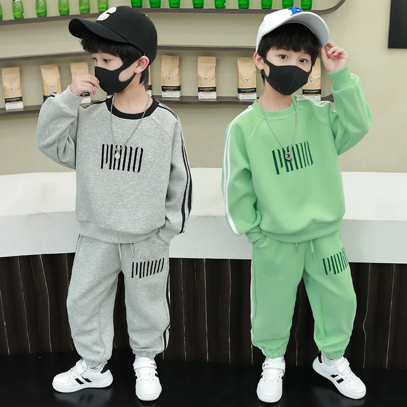 2024新款男童秋装套装洋气宝宝春秋款网红衣服儿童痞帅卫衣两件套