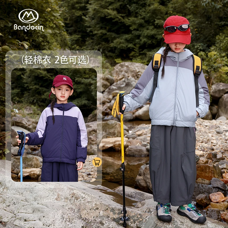 半度闲女童轻棉衣春秋防水外套洋气中大童防风春秋连帽棉服软壳衣