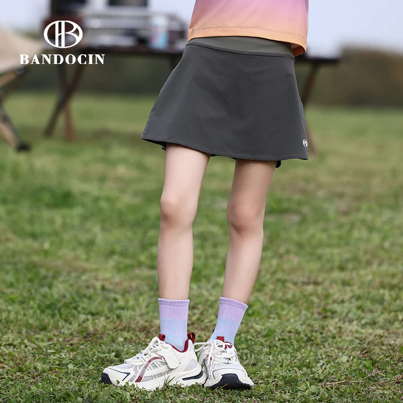 BANDOCIN/半度闲女童半身裙2024新款儿童夏季透气百搭运动短裙子