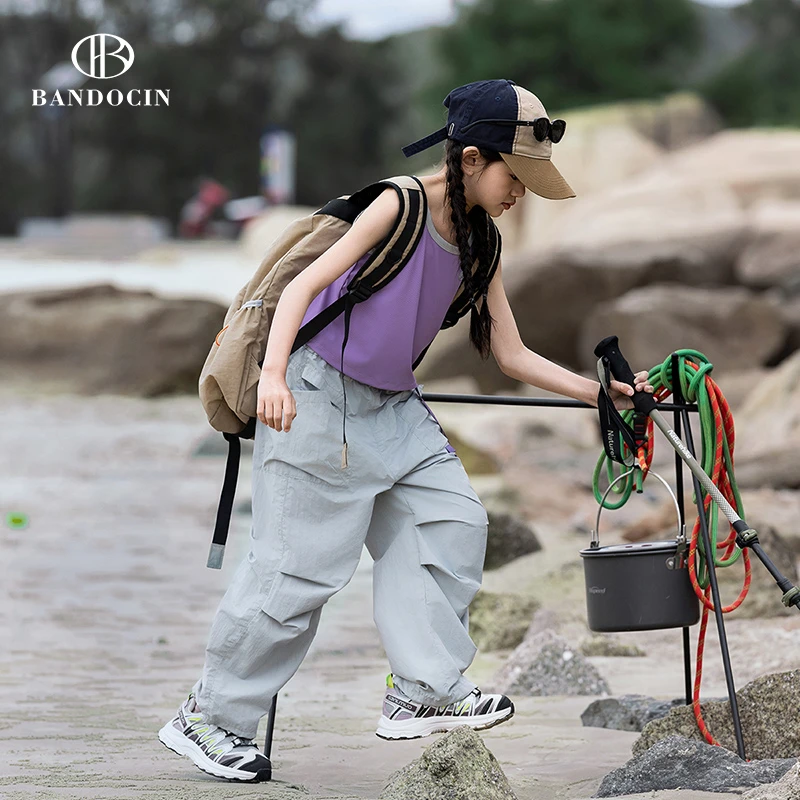 BANDOCIN/半度闲儿童高能感无袖背心女童夏季休闲户外中大童上衣