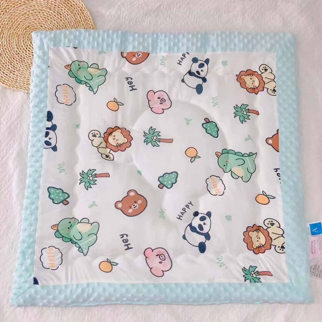 新生儿宝宝抱毯爱心安抚被薄款加棉加厚机洗透气柔软