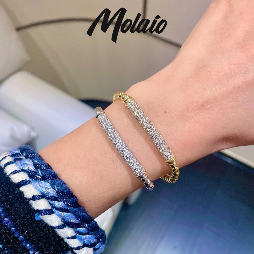 【天然钻石】【中古风 1.8克拉钻石珠珠手链】18K金叠戴款气质XV