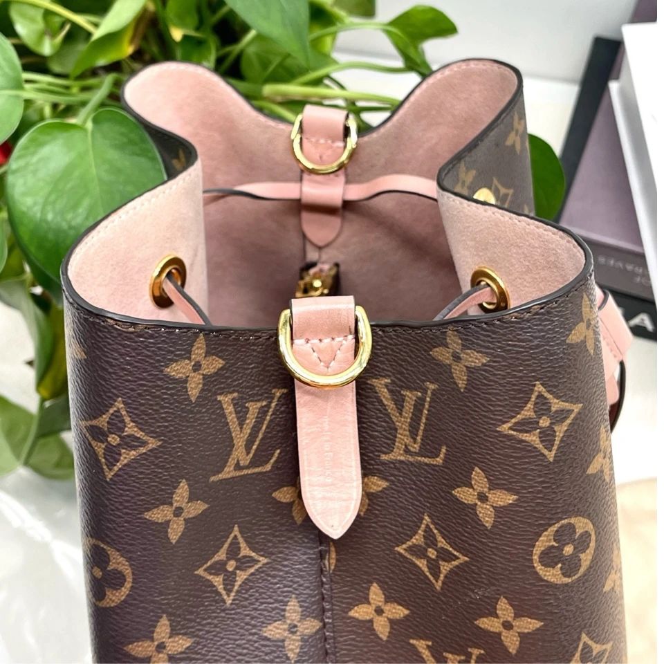95新 LouisVuitton/路易威登 经典老花粉水桶肩背包10416631