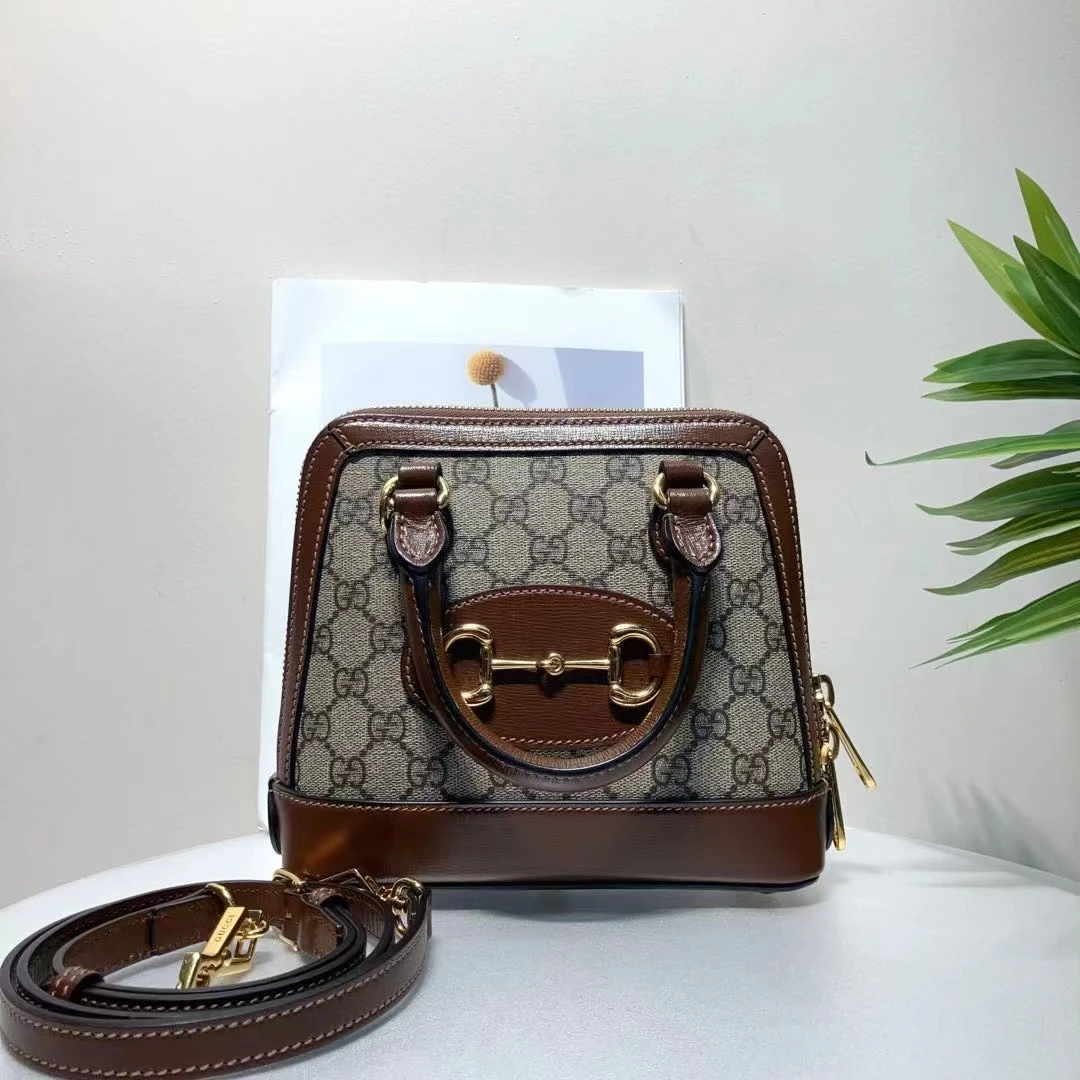 95新 GUCCI/古驰 W古驰老花贝壳包mini单肩包27512729