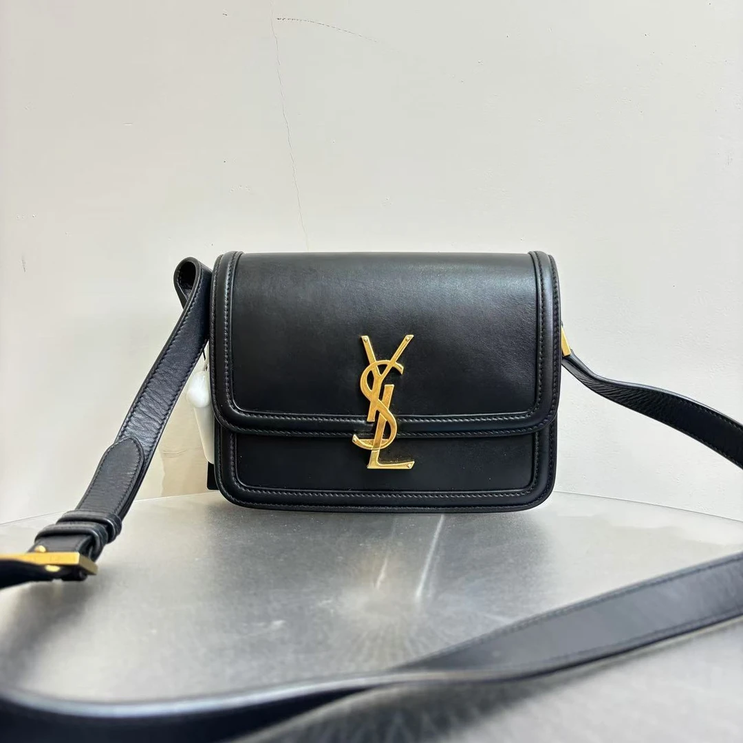 95新 YSL/圣罗兰 W圣罗兰黑色豆腐包小号单肩包20016351