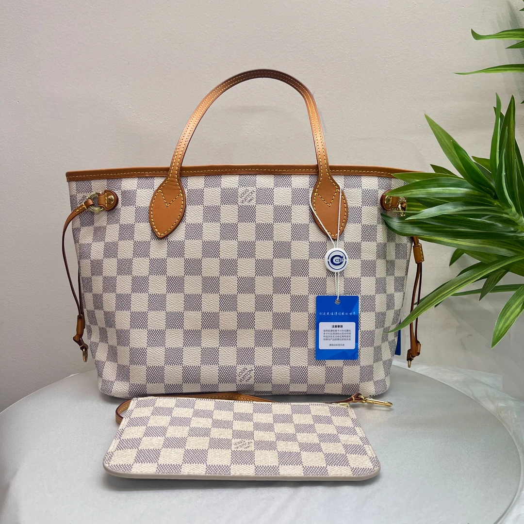 95新 LouisVuitton/路易威登 Wneverfull小棋盘格单肩包52385621