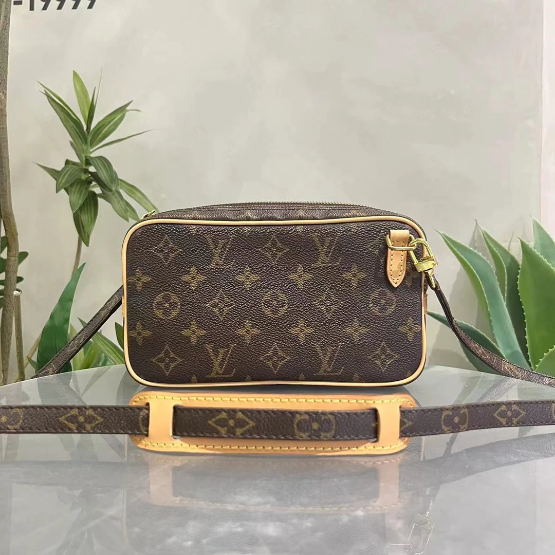 95新 LouisVuitton/路易威登 老花相机包  换配皮单肩包98574772