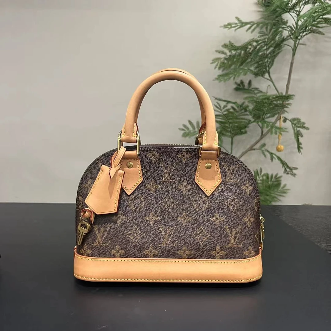 95新 LouisVuitton/路易威登 W老花贝壳bb芯片款单肩包30099349