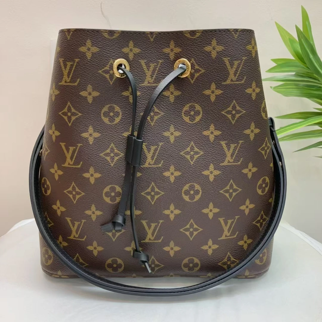 95新 LouisVuitton/路易威登 W老花neonoe水桶芯片单肩包75903710