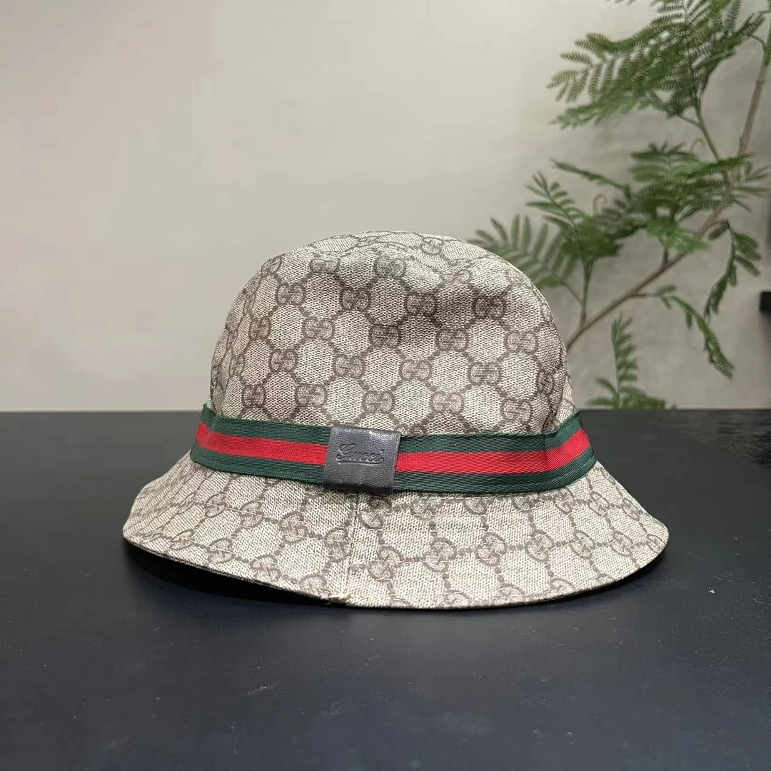 95新 GUCCI/古驰 W古驰老花渔夫帽15189475