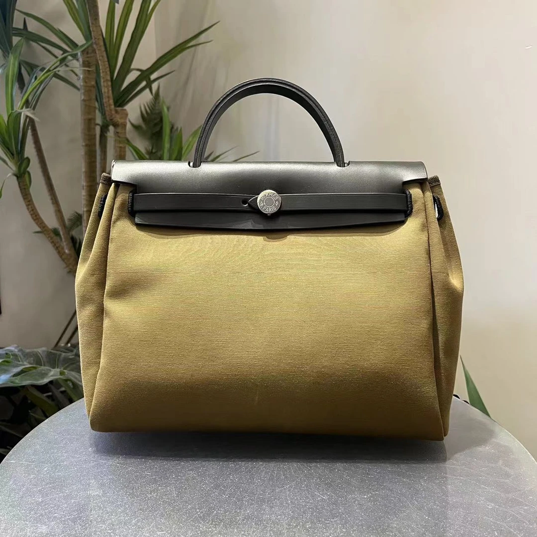 95新 Hermes/爱马仕 W爱马仕橄榄绿herbag31 91863728