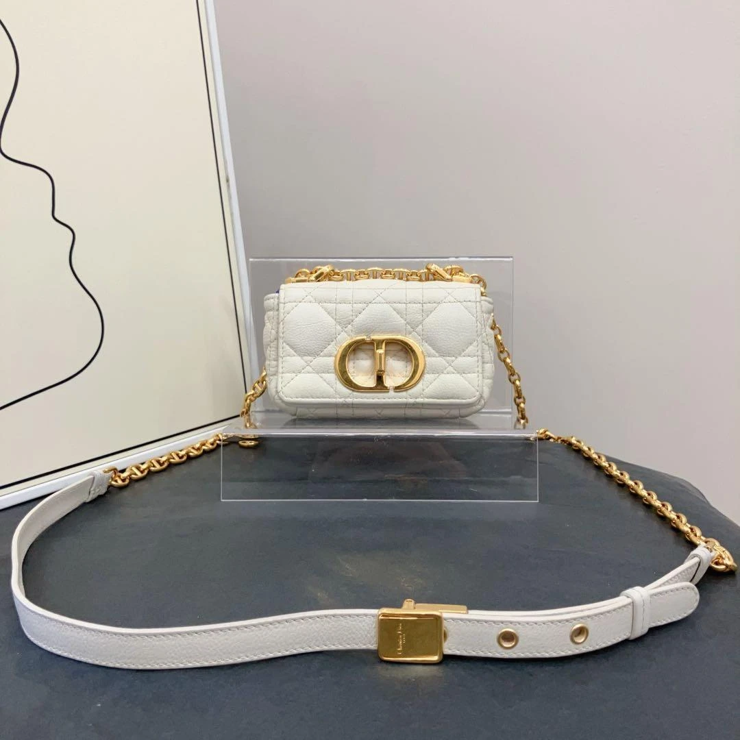 95新 DIOR/迪奥 Wos迪奥白色caro mini斜挎包/87642662