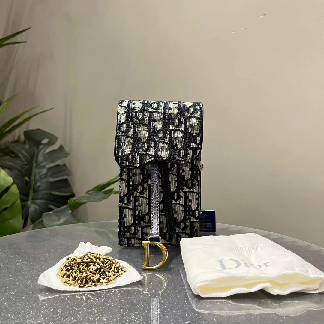 95新 DIOR/迪奥 W迪奥老花手机包20年单肩包31748708