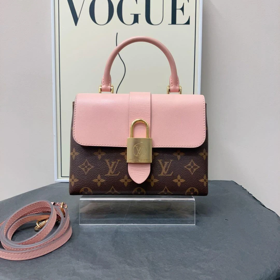 95新 LouisVuitton/路易威登 W老花bb锁头包芯片款单肩包82086712