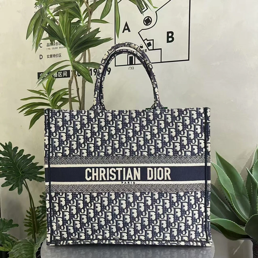 95新 DIOR/迪奥 W迪奥老花tote大号19年单肩包94127174