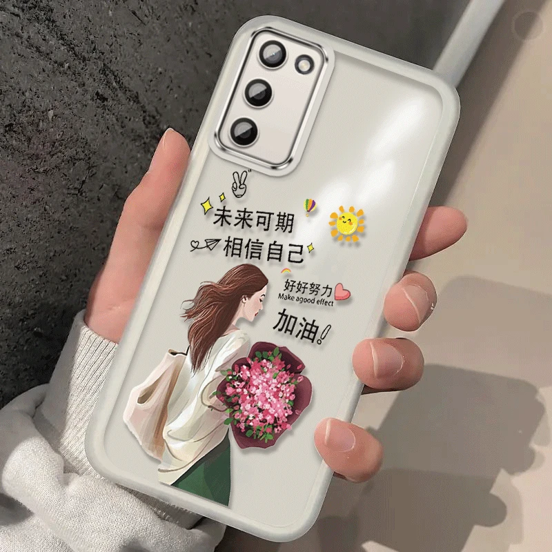 适用OPPOA56自带镜头膜潮防摔手机壳高颜值捧花女孩防摔保护套新i