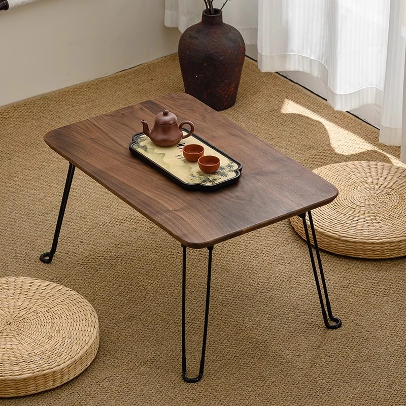 北美黑胡桃炕几小茶几小书桌学习桌矮桌日式榻榻米小茶台简约风