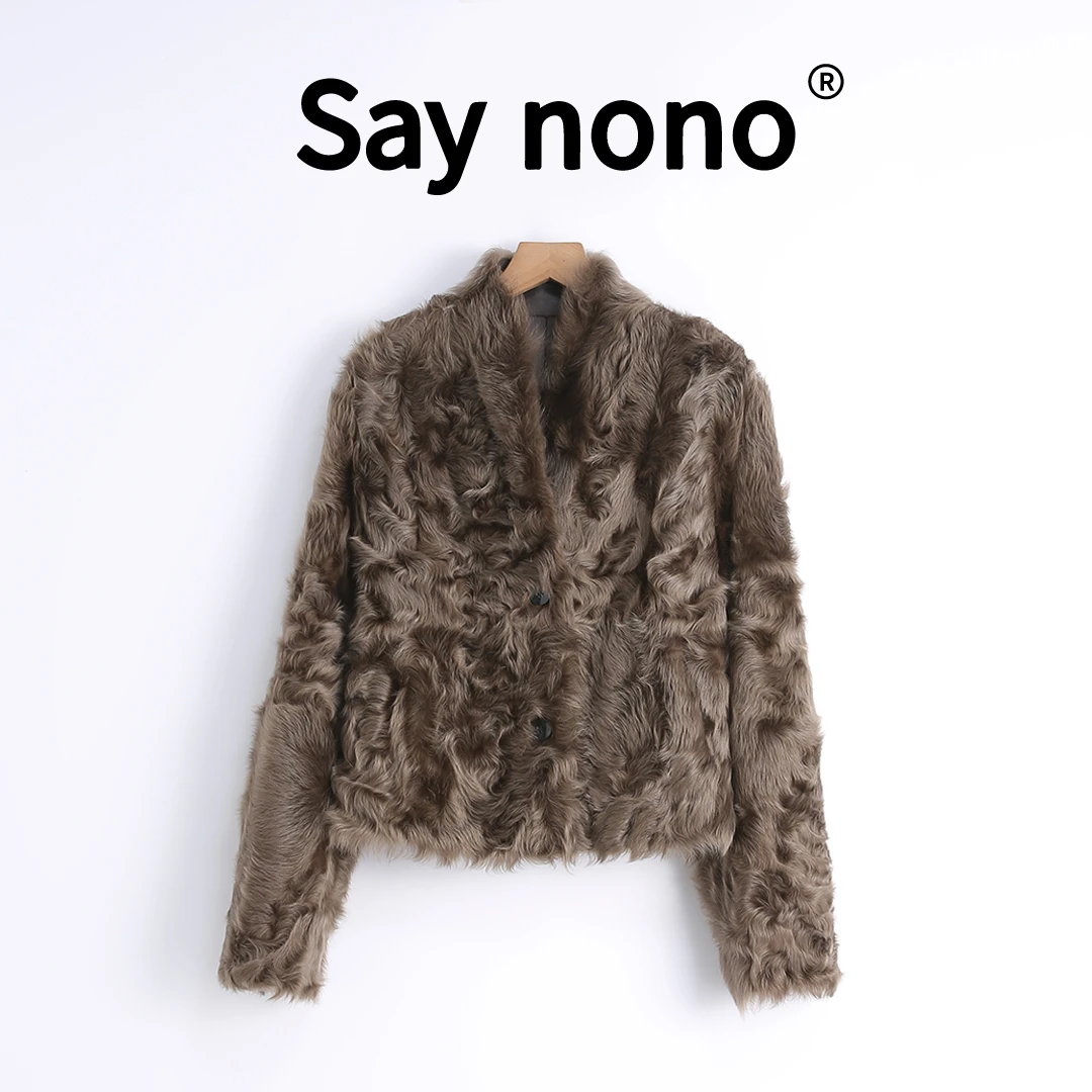 1懒猫nono│Saynono 微醺香颂＿复古皮毛一体皮草外套/G112