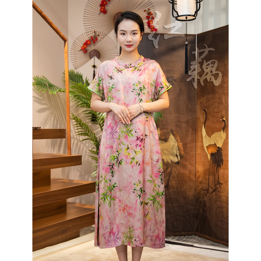 【红藕】新中式国风夏季立领女装连衣裙