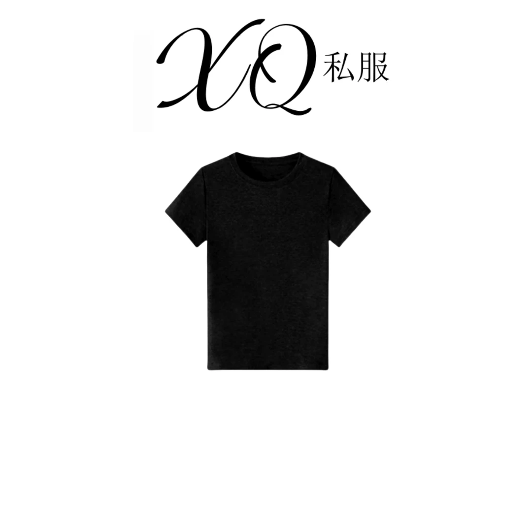 【时髦精面膜T】2024早春柔弹冰丝裸感短袖圆领修身打底T恤
