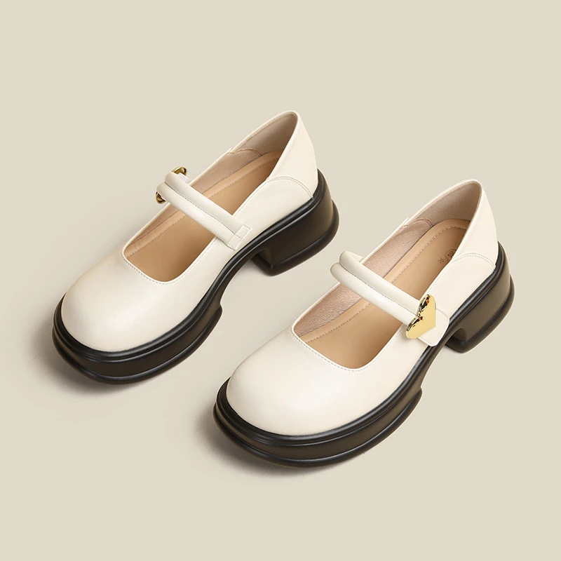 轻底乐福鞋女复古英伦风松糕厚底小皮鞋粗跟玛丽珍单鞋休闲鞋子