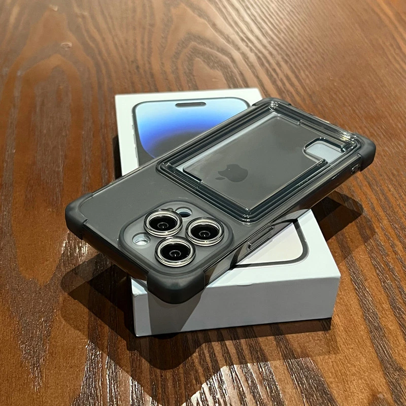 新款可插卡适用苹果15promax手机壳iphone14pro/13全包12防摔11卡