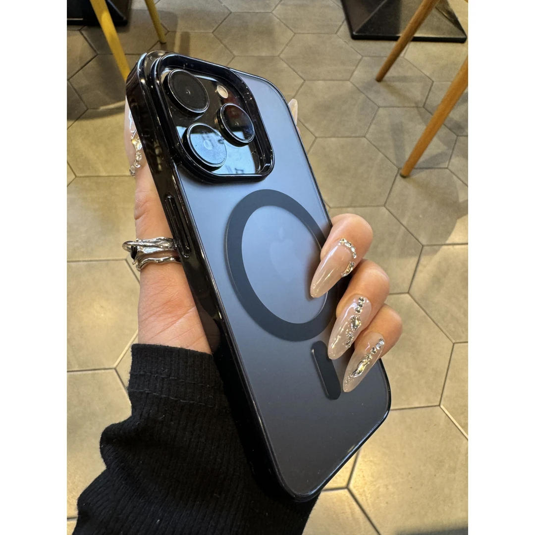 Magsafe磁吸磨砂防指纹适用苹果15promax手机壳iphone14plus/13防