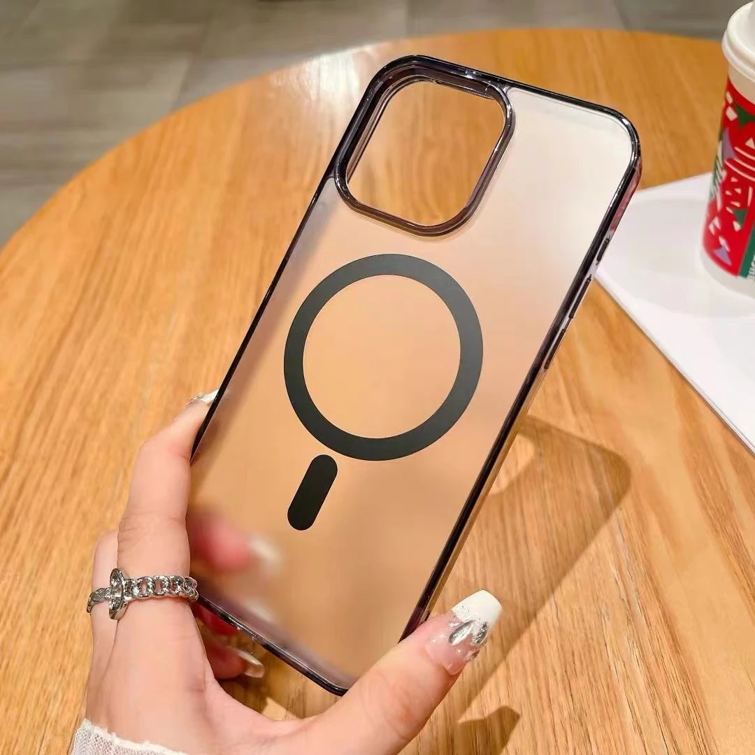 Magsafe磁吸磨砂iphone15promax手机壳适用苹果14plus/13mini全包
