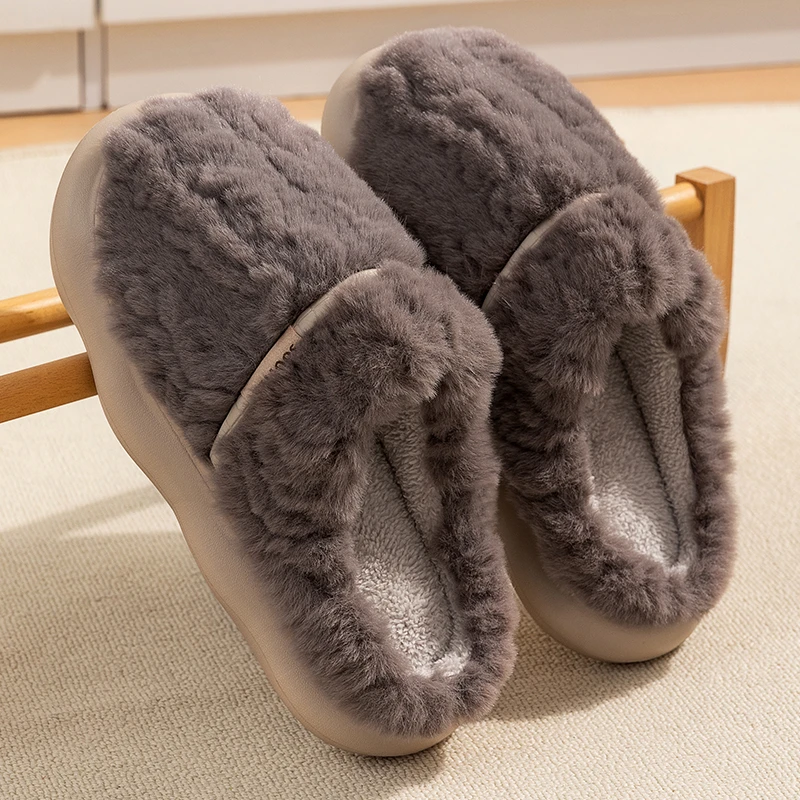 棉拖鞋男士冬季2025新款简约室内家用防滑加厚情侣踩屎感冬天棉拖