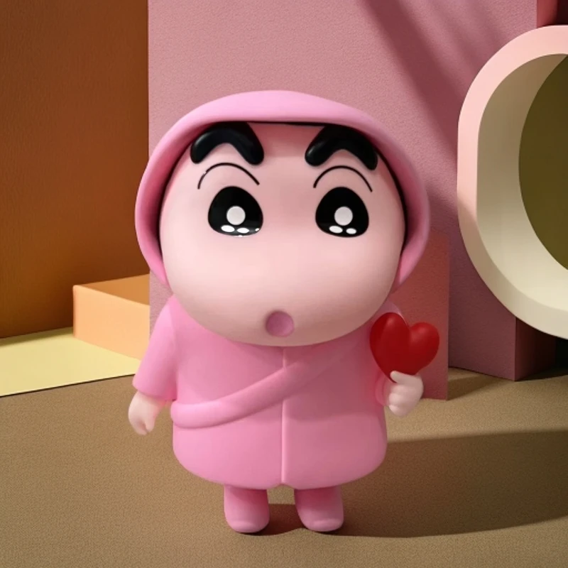 40CM新款雨衣蜡笔小新卡通潮玩摆件家居客厅卧室装饰品